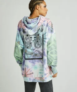 New Girl Order Tops Circle Tie Dye Hoodie