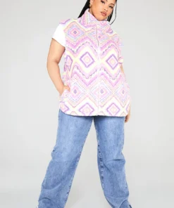 New Girl Order Sleeveless Aztec Borg Curve Tops 8 New Girl Order Sleeveless Aztec Borg Curve Tops