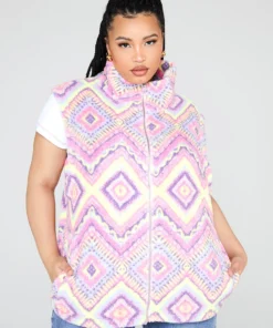 New Girl Order Sleeveless Aztec Borg Curve Tops