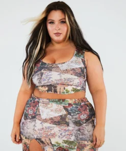 New Girl Order Patchwork Corset Top Curve