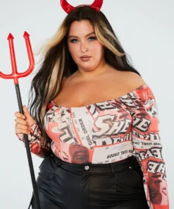 New Girl Order Tops She Devil Bodysuit Curve