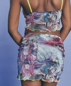 New Girl Order NEW IN MESH CO-ORD ANIME MINI SKIRT