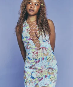 New Girl Order NEW IN LACE UP ANIME DRESS