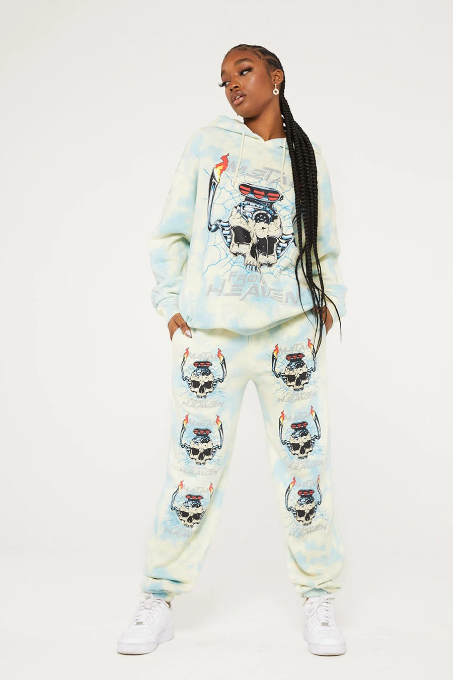 New Girl Order METAL FROM HEAVEN TIE DYE HOODIE Tops 2 New Girl Order METAL FROM HEAVEN TIE DYE HOODIE Tops