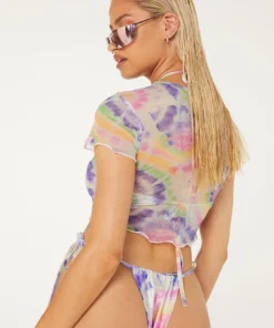 New Girl Order TIE DYE MESH CROP TOP Tops 6 New Girl Order TIE DYE MESH CROP TOP Tops