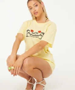 New Girl Order VACAY EVERYDAY OVERSIZED TEE Tops