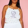 New Girl Order HELLO KITTY DITSY CROP CAMI CURVE Tops