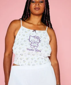 New Girl Order HELLO KITTY DITSY CROP CAMI CURVE Tops