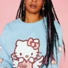 New Girl Order HELLO KITTY ANGEL HEART SWEAT CURVE Tops
