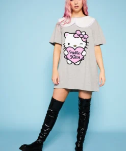 New Girl Order Tops Hello Kitty Collar T-shirt Dress