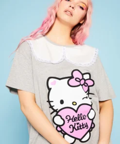 New Girl Order Tops Hello Kitty Collar T-shirt Dress 6 New Girl Order Tops Hello Kitty Collar T-shirt Dress