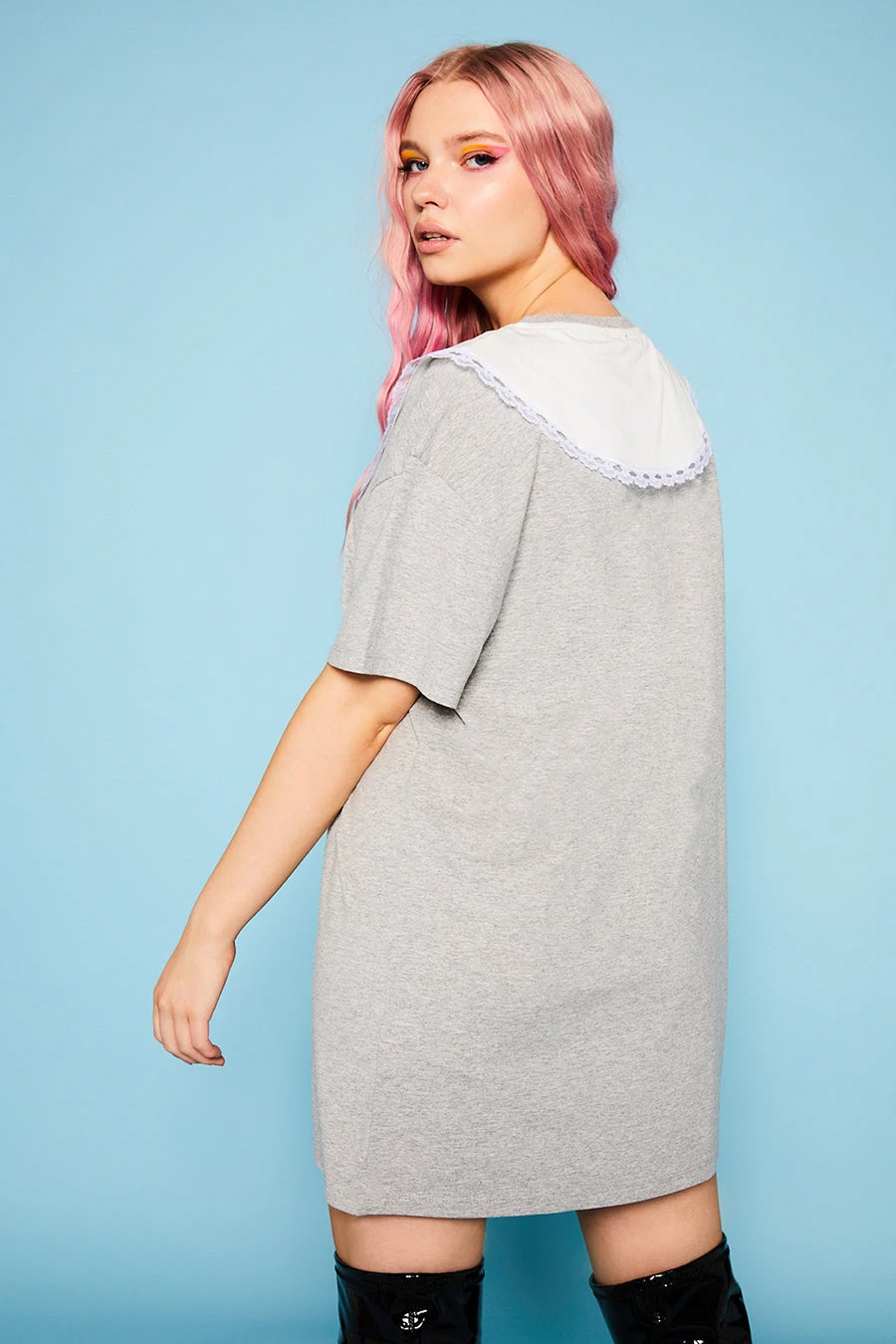 New Girl Order Tops Hello Kitty Collar T-shirt Dress 4 New Girl Order Tops Hello Kitty Collar T-shirt Dress