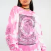 New Girl Order Opera Lady Tie Dye Long Sleeve Tee Pink Tops