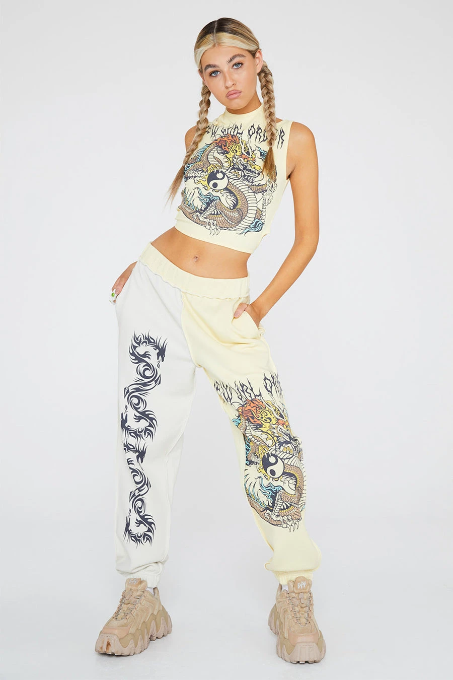 New Girl Order Yin Yang Dragon Cut Out Top 4 New Girl Order Yin Yang Dragon Cut Out Top