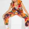 New Girl Order Tops Tie Dye Fleece Sleeveless Jacket