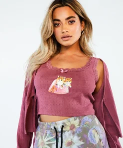 New Girl Order Tie Cropped Cardigan Tops 6 New Girl Order Tie Cropped Cardigan Tops