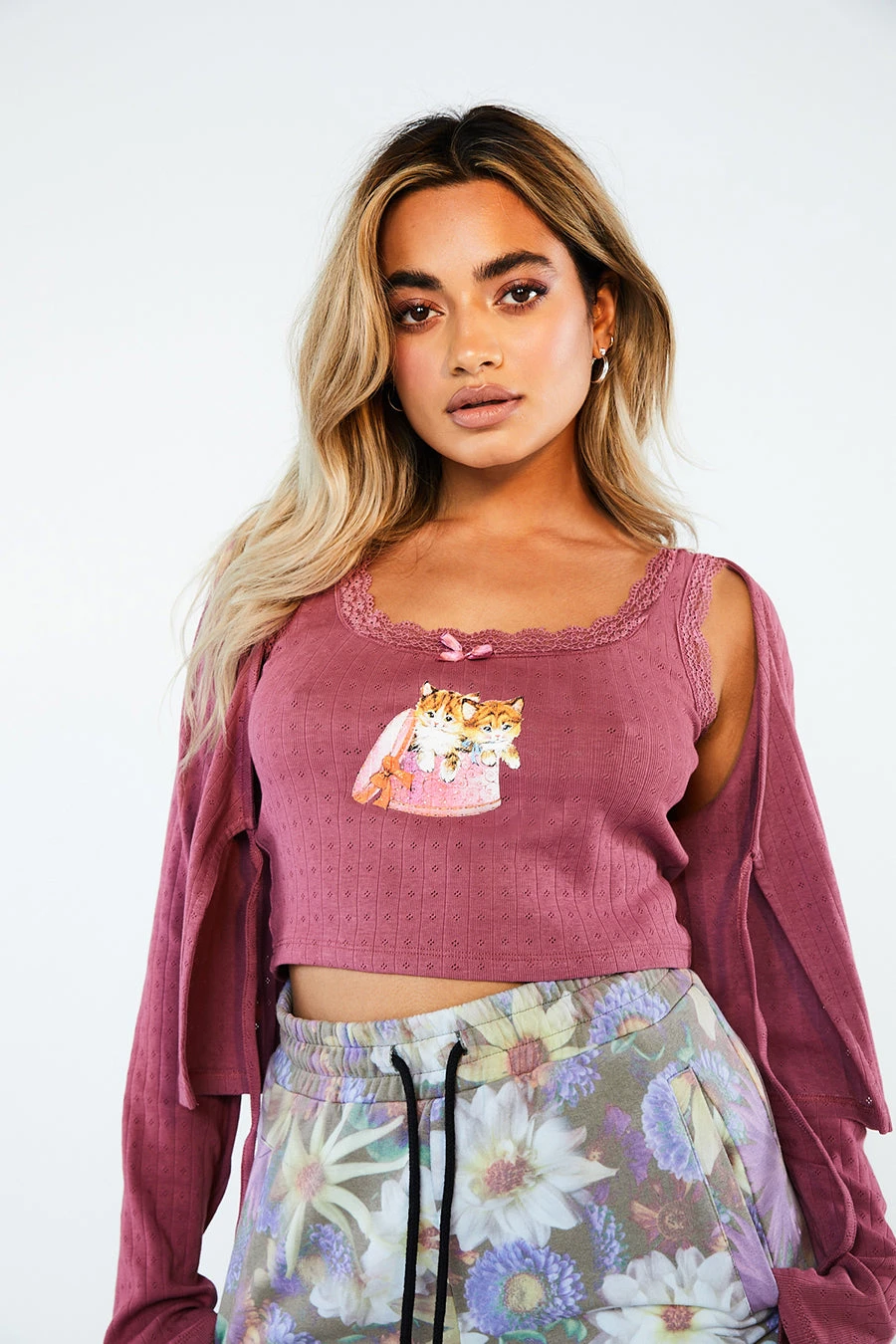 New Girl Order Tie Cropped Cardigan Tops 3 New Girl Order Tie Cropped Cardigan Tops