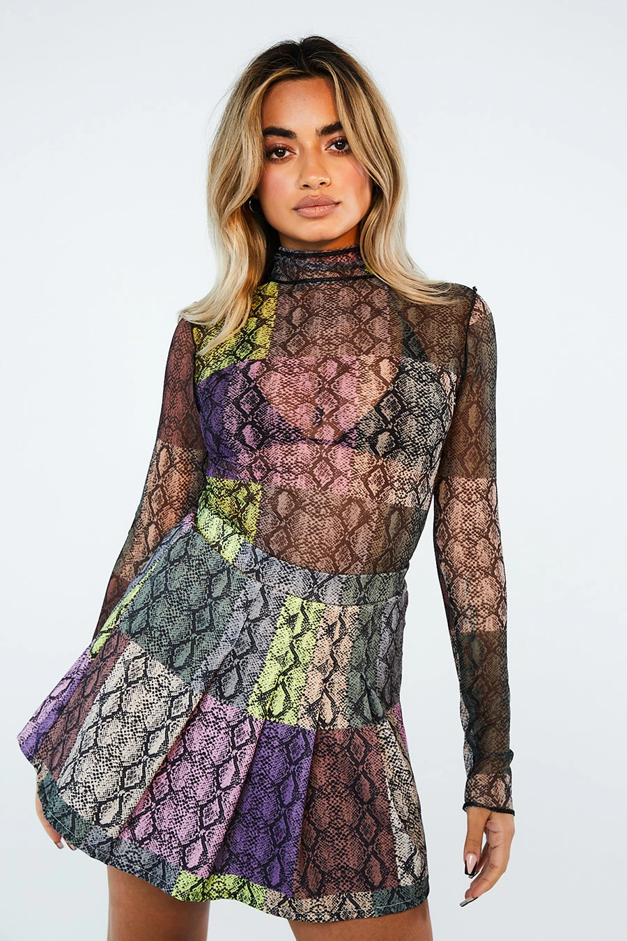 New Girl Order SNAKE MULTI PLEATED SKIRT 1 New Girl Order SNAKE MULTI PLEATED SKIRT