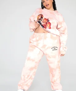 New Girl Order KITTEN PEACH TIE DYE JOGGER CURVE