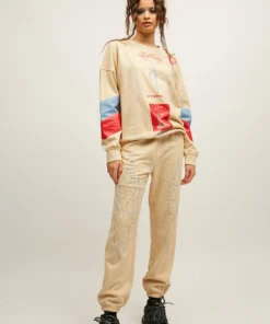 New Girl Order Outline Flame Joggers