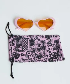 New Girl Order NEW IN SQUASHED HEART SUNGLASSES WITH ORANGE LENS