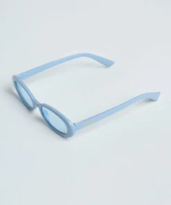 New Girl Order NEW IN OVAL SUNGLASSES IN COLOURDRENCH BABY BLUE