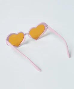 New Girl Order NEW IN SQUASHED HEART SUNGLASSES WITH ORANGE LENS