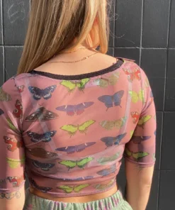 New Girl Order MESH BUTTERFLY TOP Tops 11 New Girl Order MESH BUTTERFLY TOP Tops