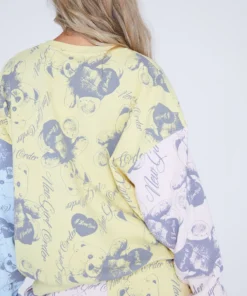 New Girl Order Tops Bear Panel Sweat