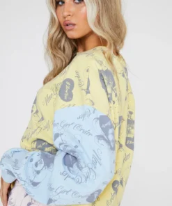 New Girl Order Tops Bear Panel Sweat