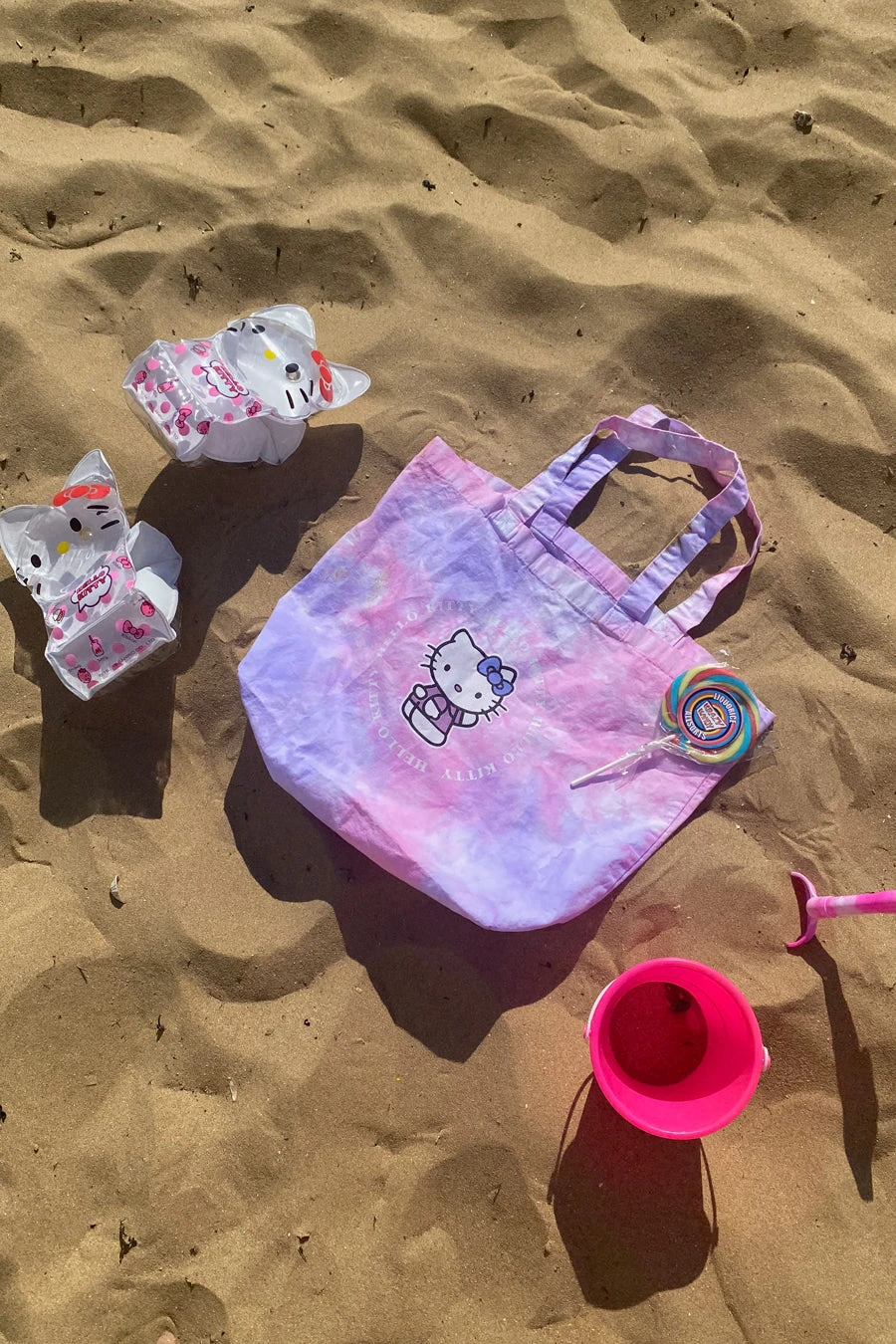 New Girl Order HELLO KITTY TIE DYE TOTE BAG 2 New Girl Order HELLO KITTY TIE DYE TOTE BAG