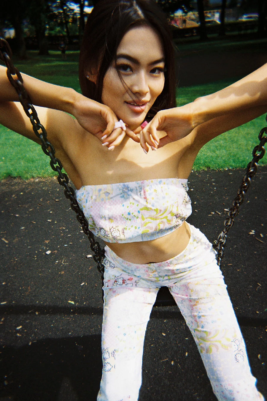 New Girl Order HELLO KITTY PATCHWORK BANDAEU Tops 1 New Girl Order HELLO KITTY PATCHWORK BANDAEU Tops